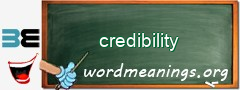 WordMeaning blackboard for credibility